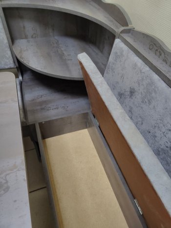Кухонный уголок Миссия с полкой ткань в Железногорске - mebel154.com