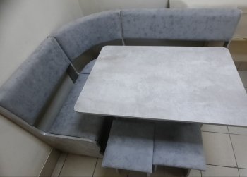 Кухонный уголок Миссия V велюр (цемент) в Железногорске - mebel154.com