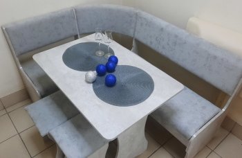 Кухонный уголок Миссия V велюр (цемент) в Железногорске - mebel154.com