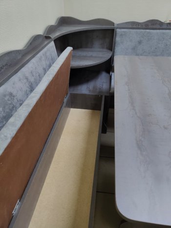 Кухонный уголок Миссия с полкой ткань в Железногорске - mebel154.com