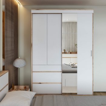 Шкаф-купе Брауни 1.5м в Железногорске - mebel154.com