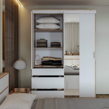 Шкаф-купе Брауни 1.5м в Железногорске - mebel154.com