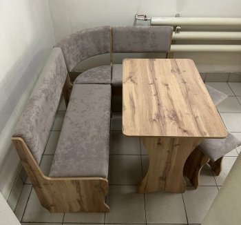 Кухонный уголок Миссия V велюр (дуб вотан) в Железногорске - mebel154.com
