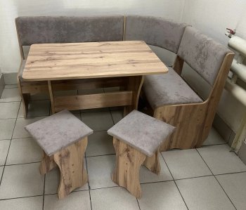 Кухонный уголок Миссия V велюр (дуб вотан) в Железногорске - mebel154.com