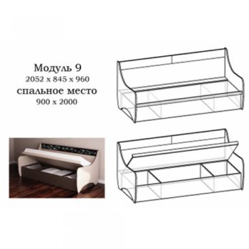 Кровать с подъёмным механизмом Вега-9 в Железногорске - mebel154.com