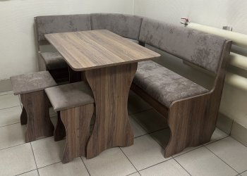 Кухонный уголок Миссия  V велюр(коричневый) в Железногорске - mebel154.com