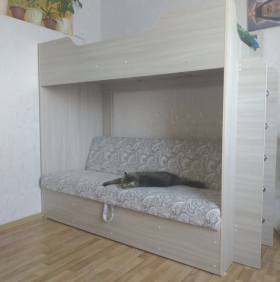 Кровать двухъярусная с диваном в Железногорске - mebel154.com