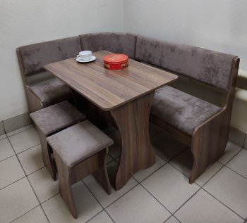 Кухонный уголок Миссия  V велюр(коричневый) в Железногорске - mebel154.com