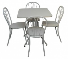 Набор стол пластиковый, 4 стула в Железногорске - mebel154.com