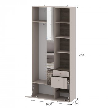 Вешалка с зеркалом Одетта (ВШ1) в Железногорске - mebel154.com