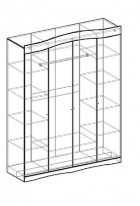 Шарлота шкаф 4-х створчатый в Железногорске - mebel154.com